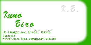 kuno biro business card